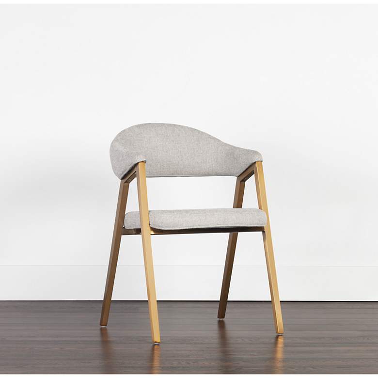 Image 1 Sunpan Burgos Dining Armchair Belfast Heather Gray