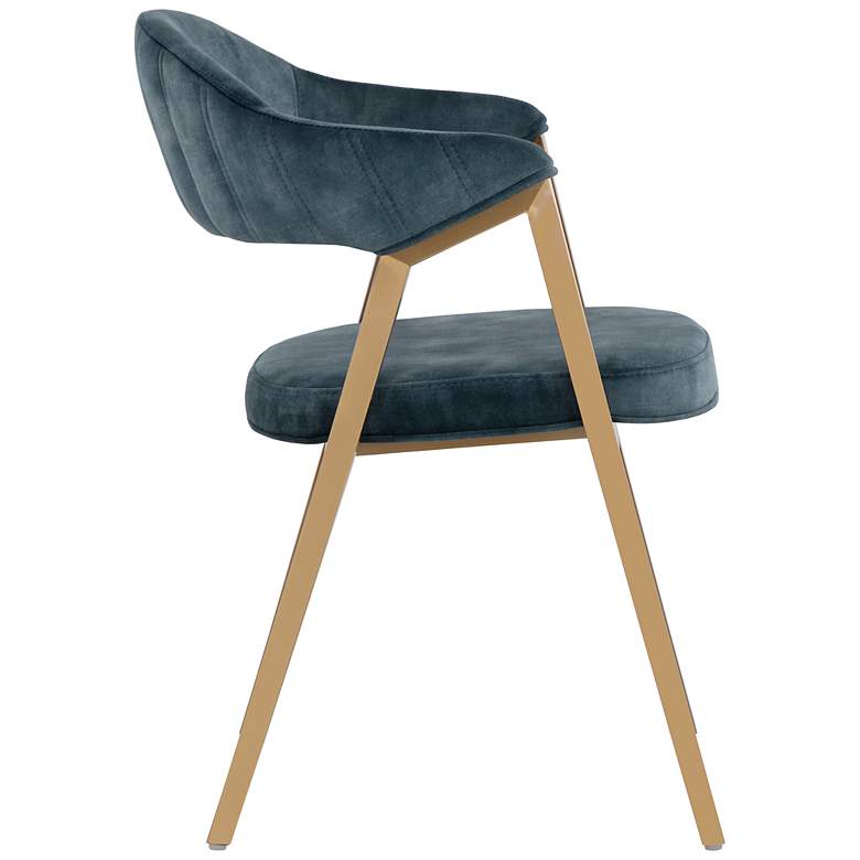 Image 3 Sunpan Burgos Dining Armchair Nono Petrol more views