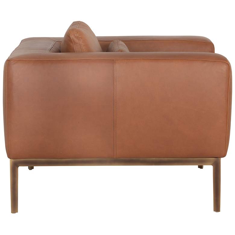 Image 4 Sunpan Burr Armchair Behike Saddle Leather more views