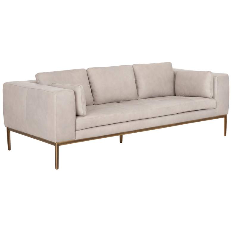 Image 1 Sunpan Burr Sofa Bali Bone Leather
