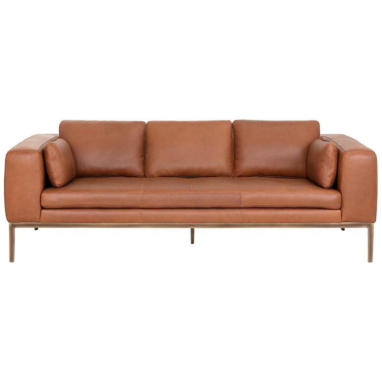 Image 2 Sunpan Burr Sofa Behike Saddle Leather more views