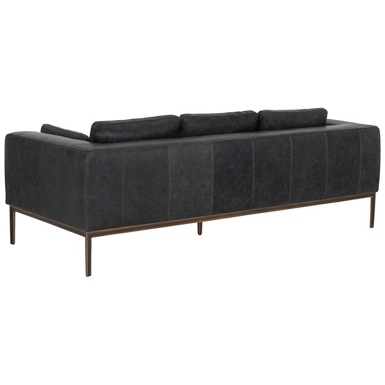 Image 3 Sunpan Burr Sofa Serbia Black Leather more views