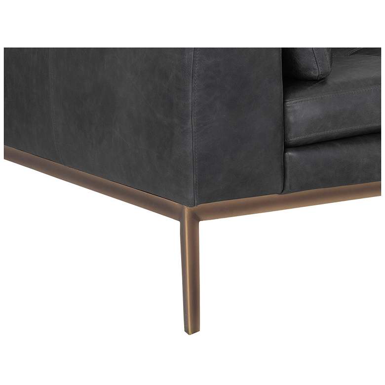 Image 4 Sunpan Burr Sofa Serbia Black Leather more views