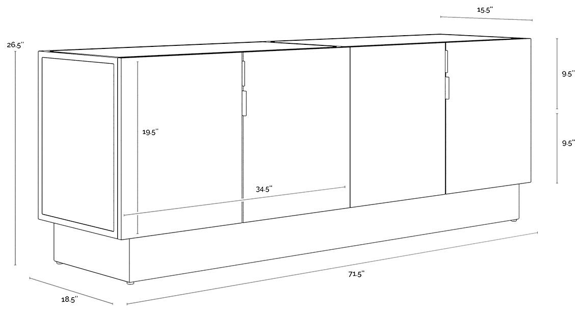 Sunpan Caddo Sideboard
