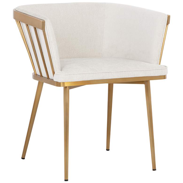Image 2 Sunpan Caily Dining Armchair Polo Club Muslin