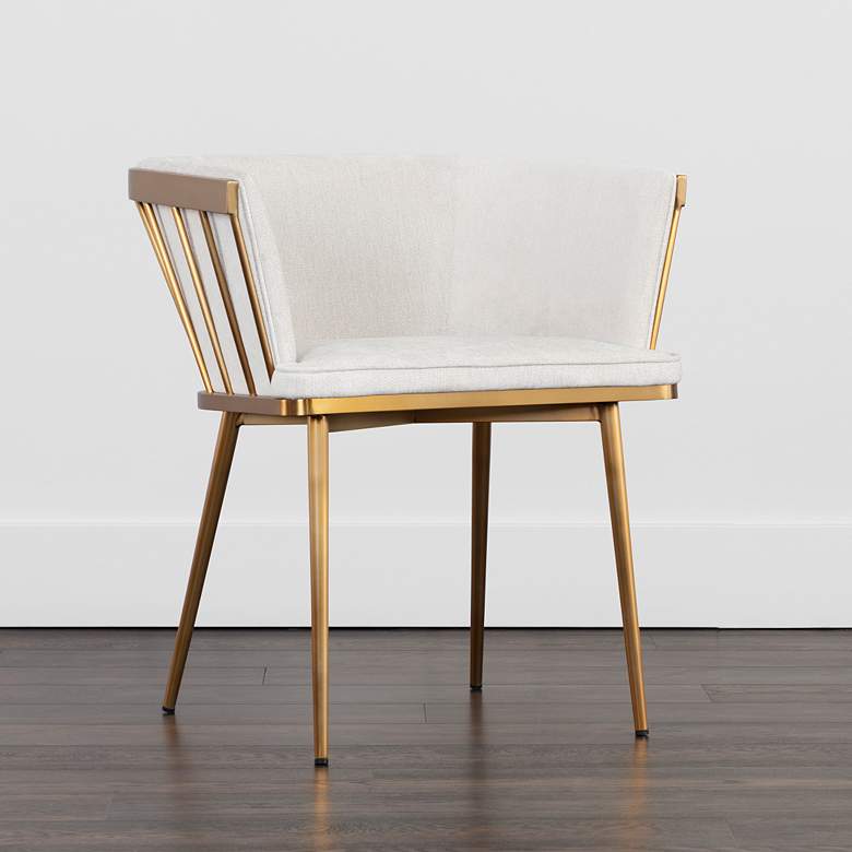 Image 1 Sunpan Caily Dining Armchair Polo Club Muslin