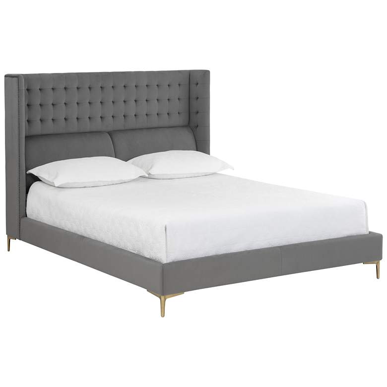 Image 1 Sunpan Cairo Bed Queen Antonio Charcoal