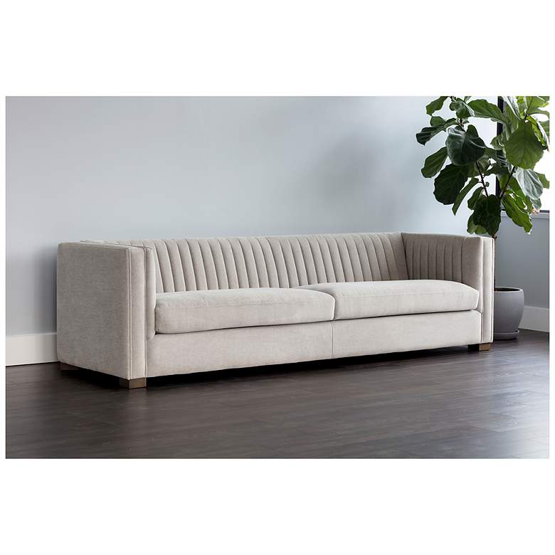 Image 3 Sunpan Caitlin Sofa Hemingway Silver more views