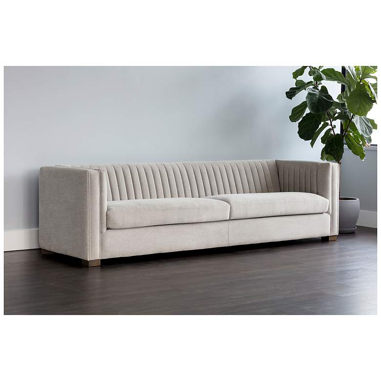 Image 6 Sunpan Caitlin Sofa Hemingway Silver more views