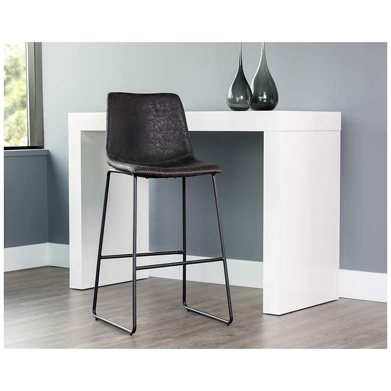 Image 5 Sunpan Cal Barstool Antique Black Set of 2 more views