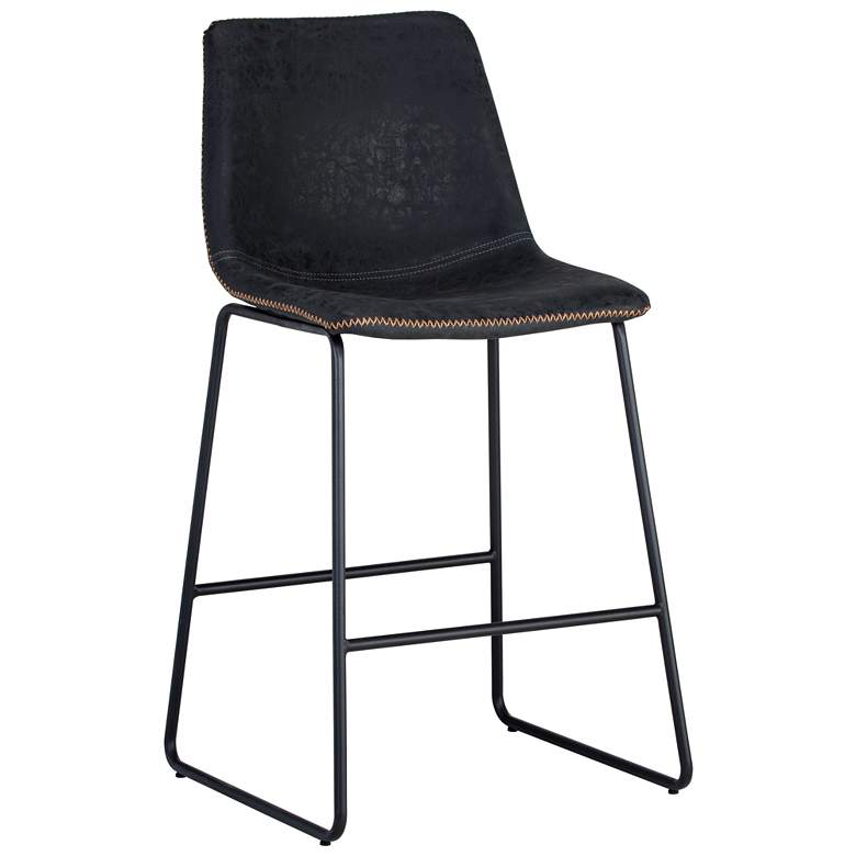Image 1 Sunpan Cal Counter Stool Antique Black Set of 2
