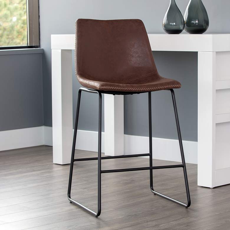 Image 1 Sunpan Cal Counter Stool Antique Brown S