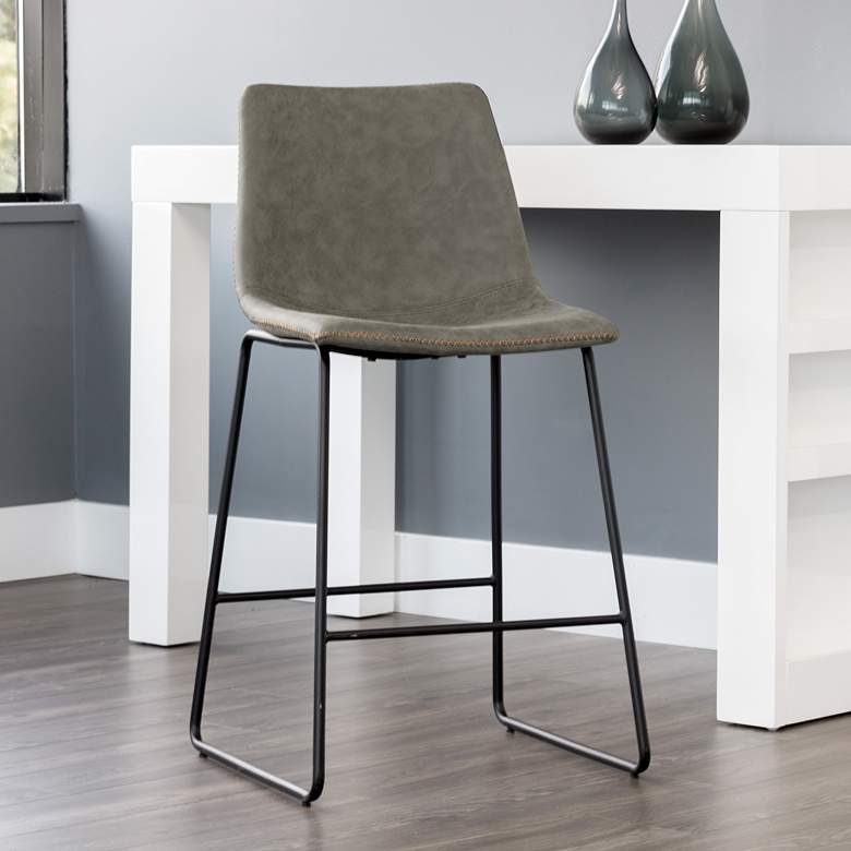 Image 1 Sunpan Cal Counter Stool Antique Gray Se