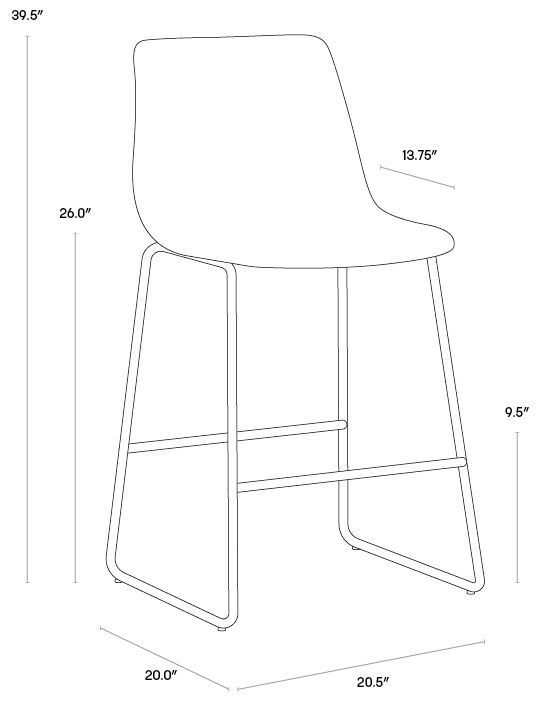Image 7 Sunpan Cal Counter Stool Antique Gray Se more views