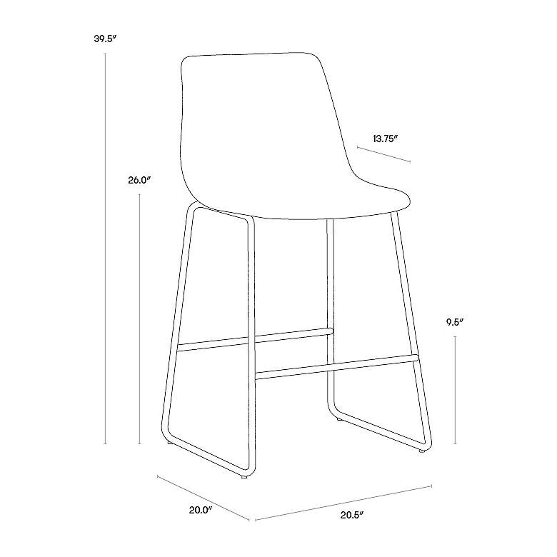 Image 7 Sunpan Cal Counter Stool Antique Gray Se more views