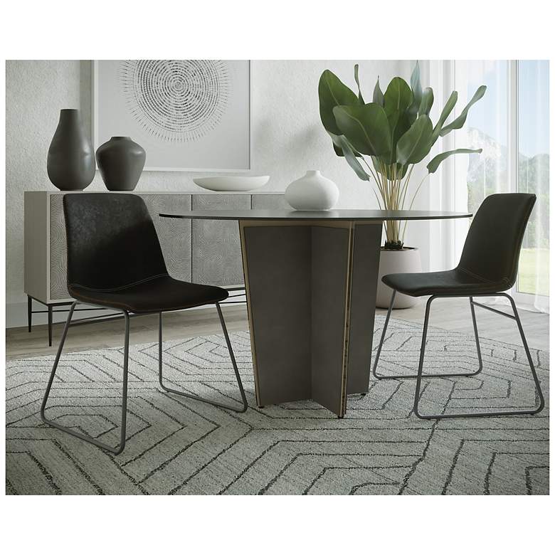 Image 5 Sunpan Cal Dining Chair Antique Black Set of 2 more views