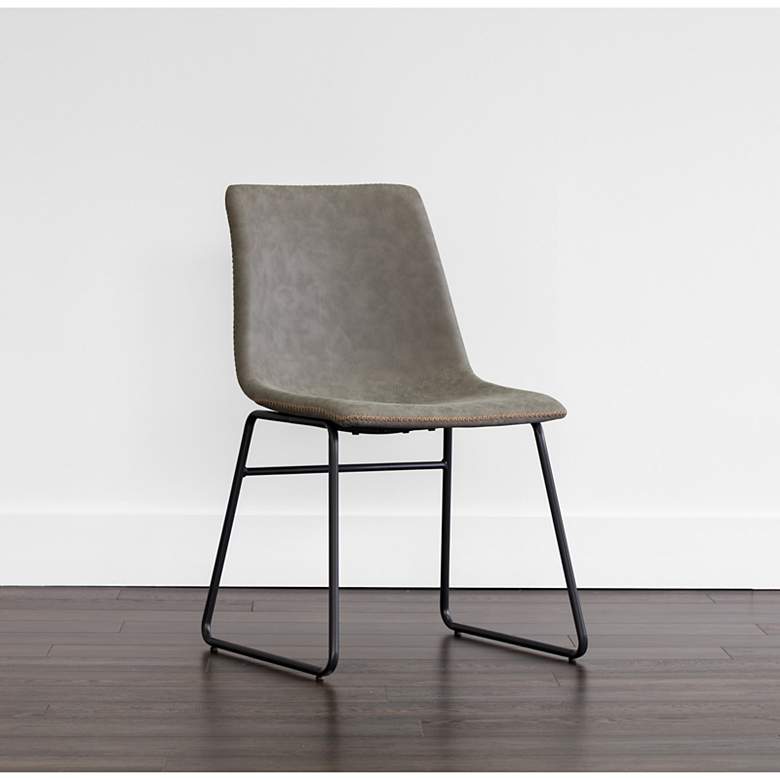 Image 1 Sunpan Cal Dining Chair Antique Gray Set of 2