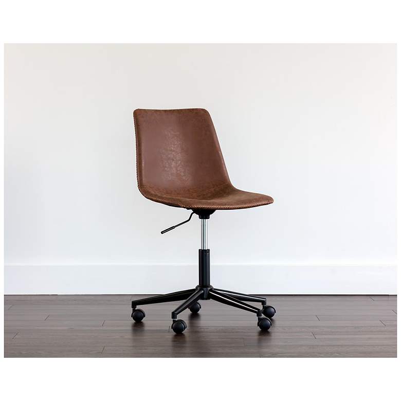 Image 5 Sunpan Cal Office Chair Antique Brown more views