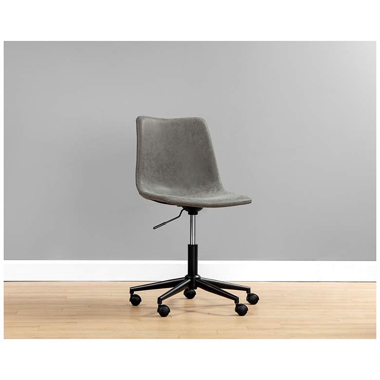 Image 5 Sunpan Cal Office Chair Antique Gray more views