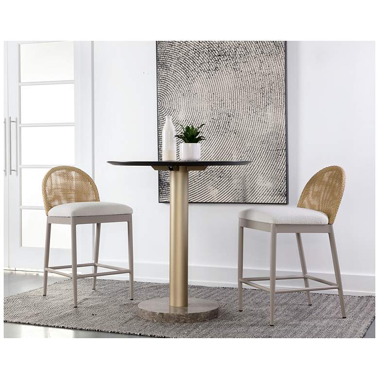 Image 5 Sunpan Calandri Counter Stool Greige Louis Cream more views