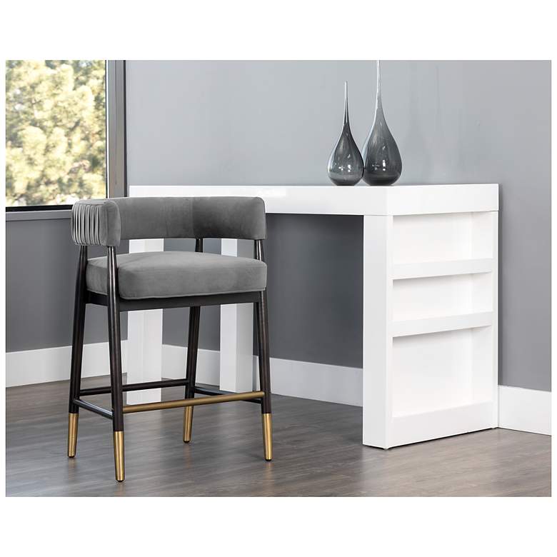Image 4 Sunpan Callem Counter Stool Antonio Charcoal more views