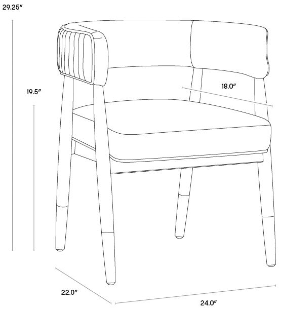 Sunpan Callem Dining Armchair Antonio Charcoal