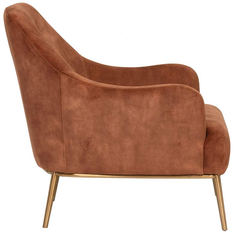 Image 3 Sunpan Cameron Lounge Chair Nono Rust more views