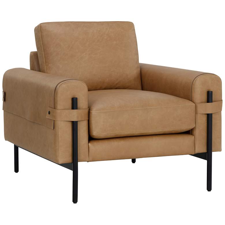 Image 1 Sunpan Camus Armchair Ludlow Sesame Leather