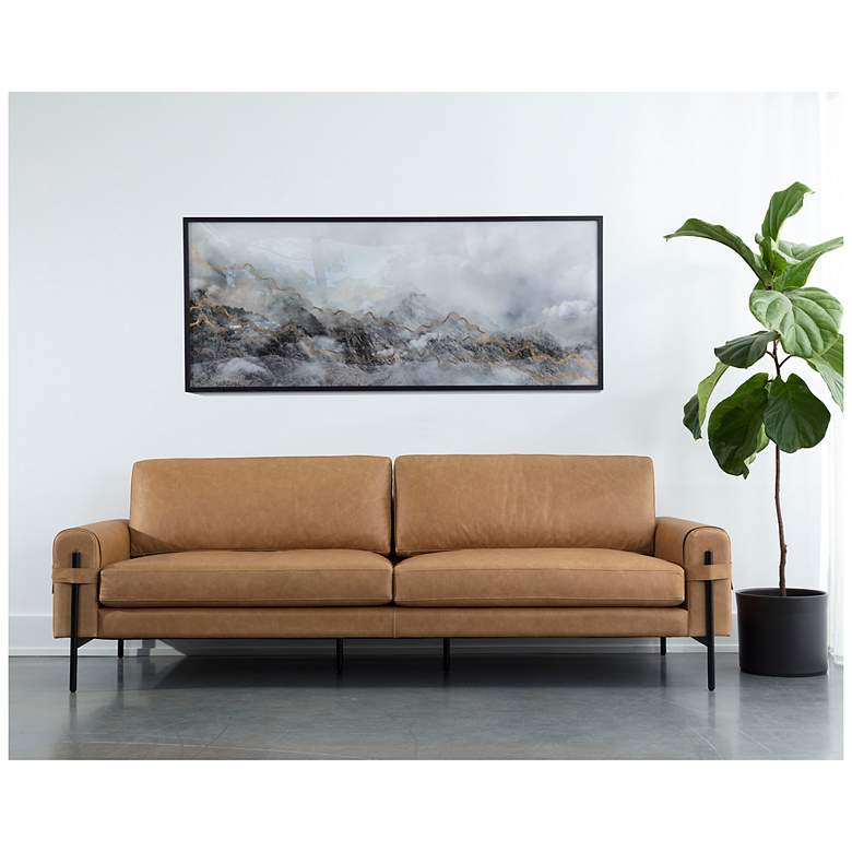 Image 7 Sunpan Camus Sofa Ludlow Sesame Leather more views