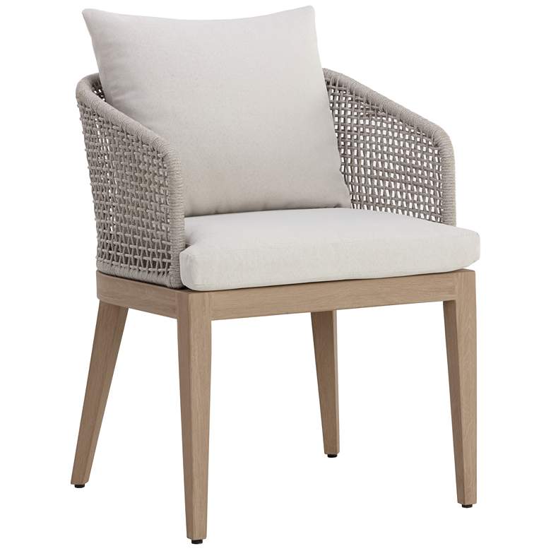 Image 1 Sunpan Capri Dining Armchair Drift Brown Palazzo Cream