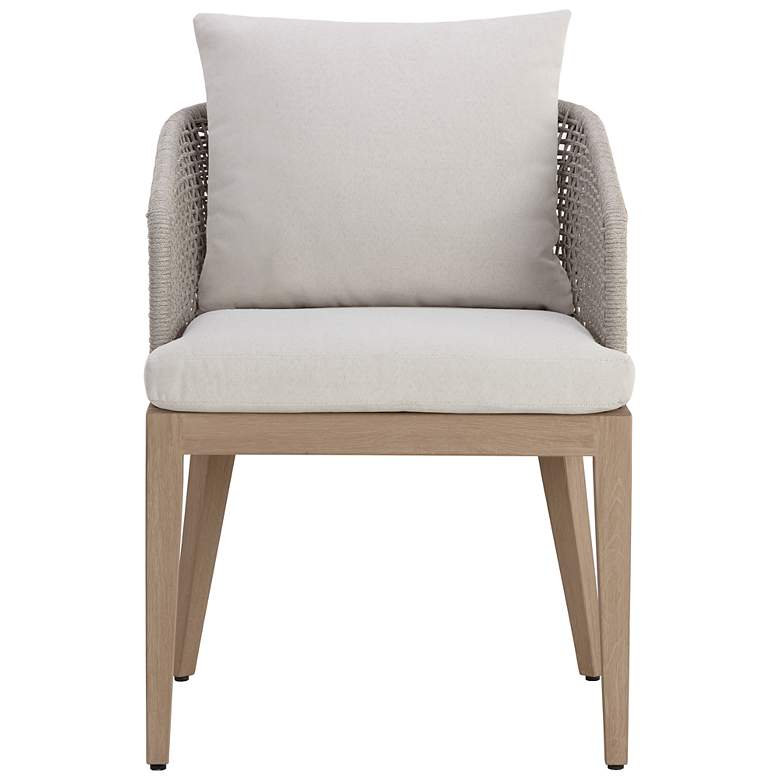 Image 2 Sunpan Capri Dining Armchair Drift Brown Palazzo Cream more views