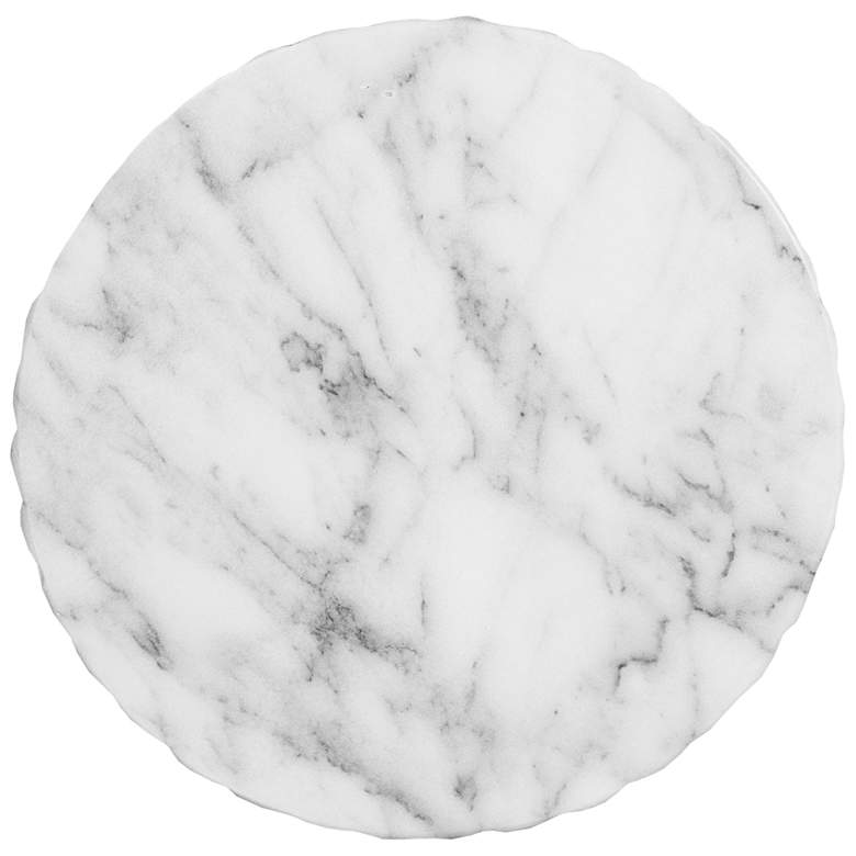 Image 3 Sunpan Cara End Table Marble Look White more views