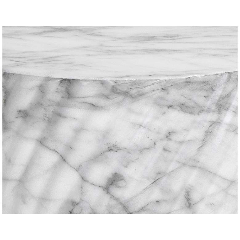 Image 5 Sunpan Cara End Table Marble Look White more views