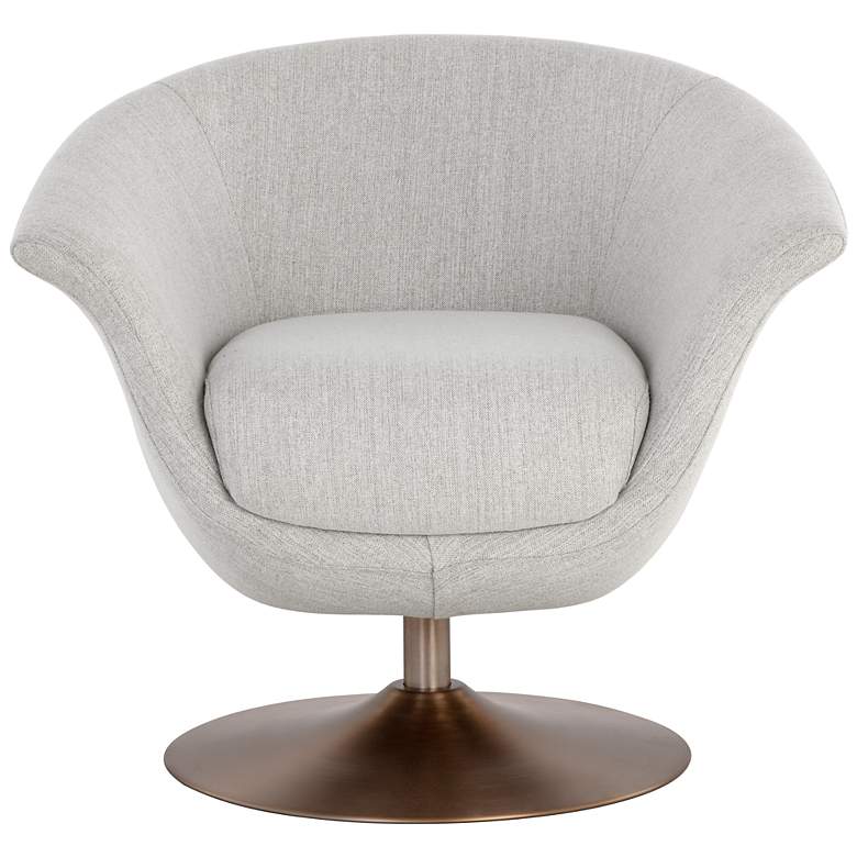 Image 3 Sunpan Carine Swivel Lounge Chair Mina Taupe more views