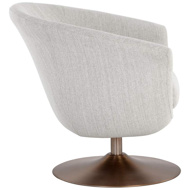 Image 4 Sunpan Carine Swivel Lounge Chair Mina Taupe more views