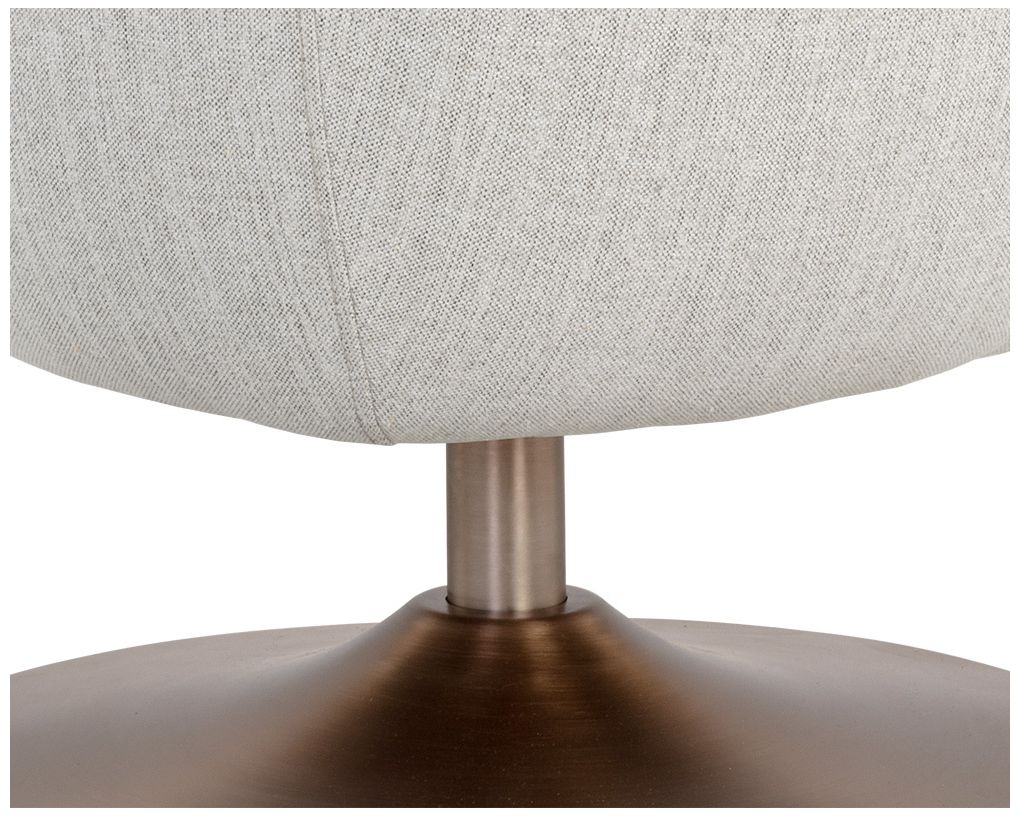 Sunpan Carine Swivel Lounge Chair Mina Taupe