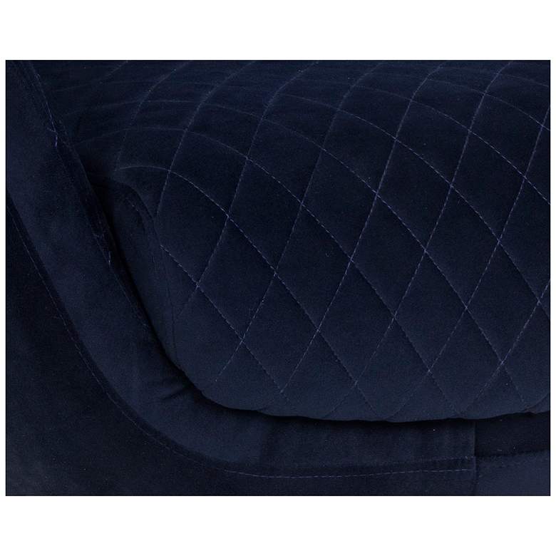 Image 6 Sunpan Carine Swivel Lounge Chair Quilted Abbington Navy more views