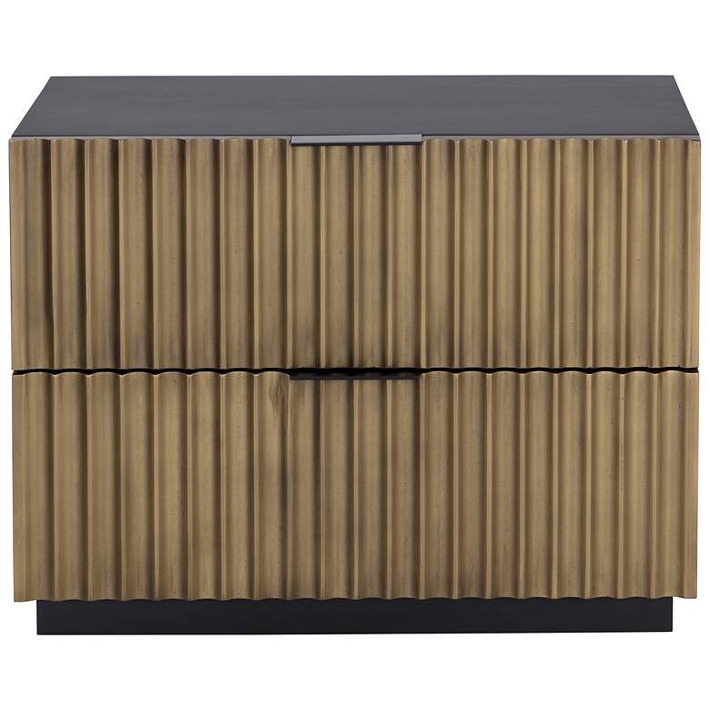 Image 3 Sunpan Carlin Nightstand Black and Antique Brass more views