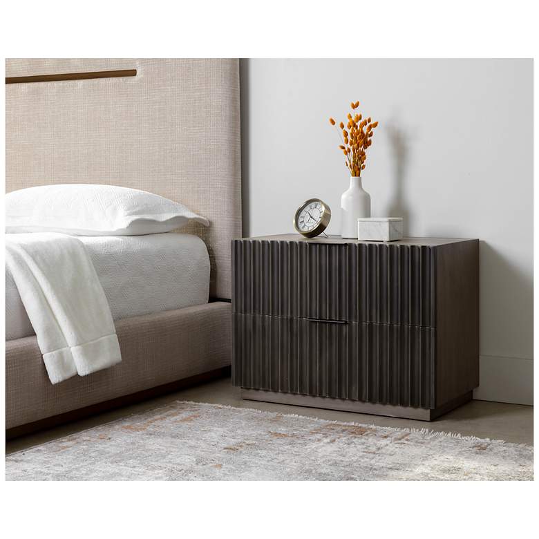 Image 5 Sunpan Carlin Nightstand Taupe more views