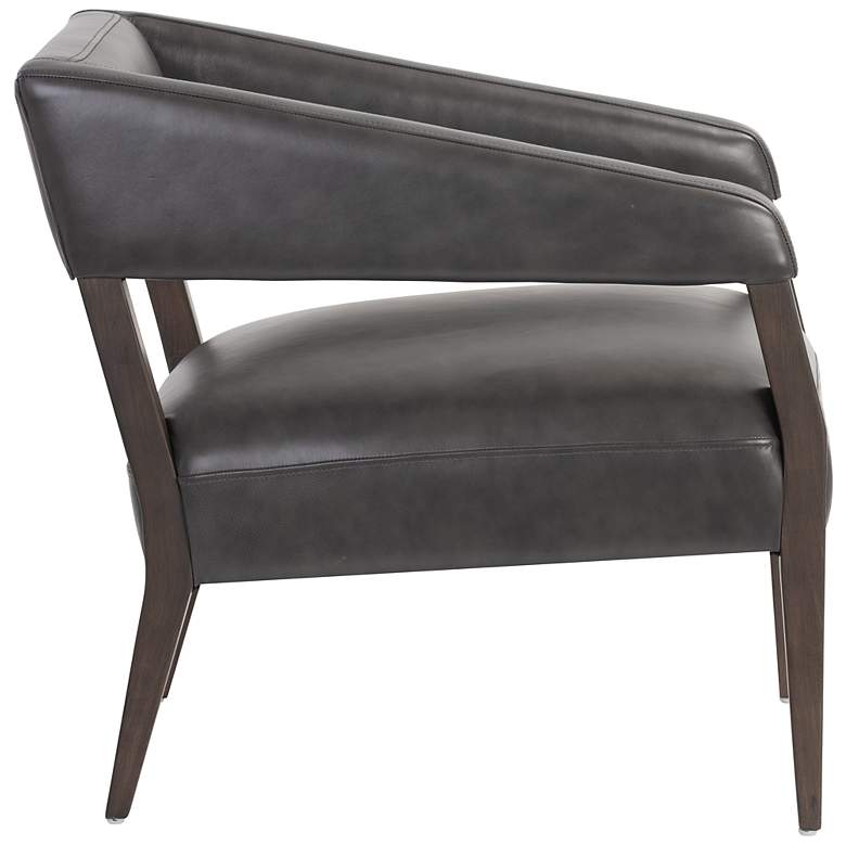 Image 4 Sunpan Carlyle Lounge Chair Brentwood Charcoal Leather more views