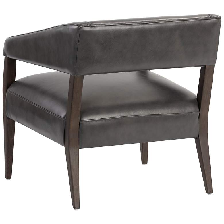 Image 5 Sunpan Carlyle Lounge Chair Brentwood Charcoal Leather more views