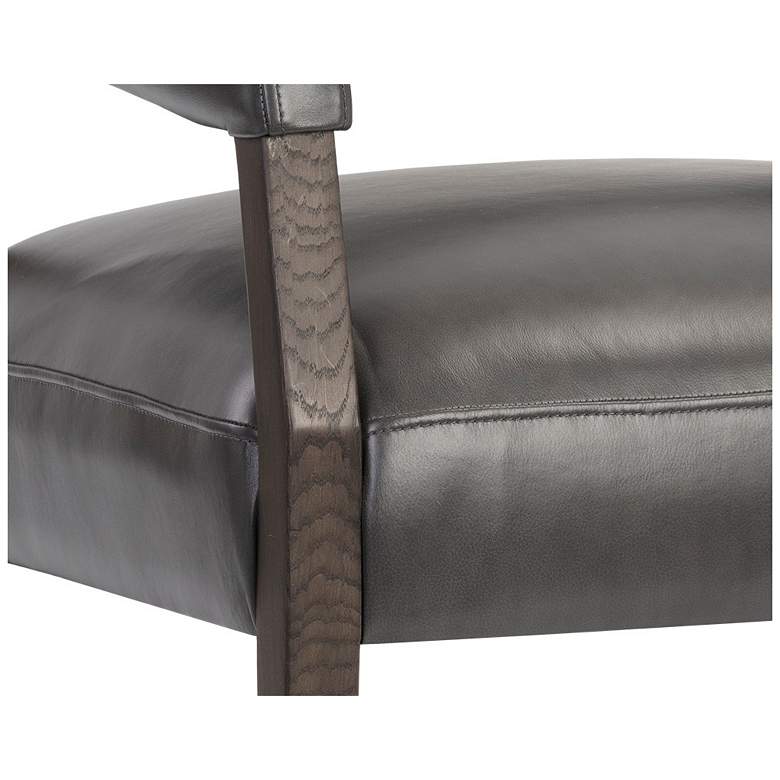 Image 6 Sunpan Carlyle Lounge Chair Brentwood Charcoal Leather more views