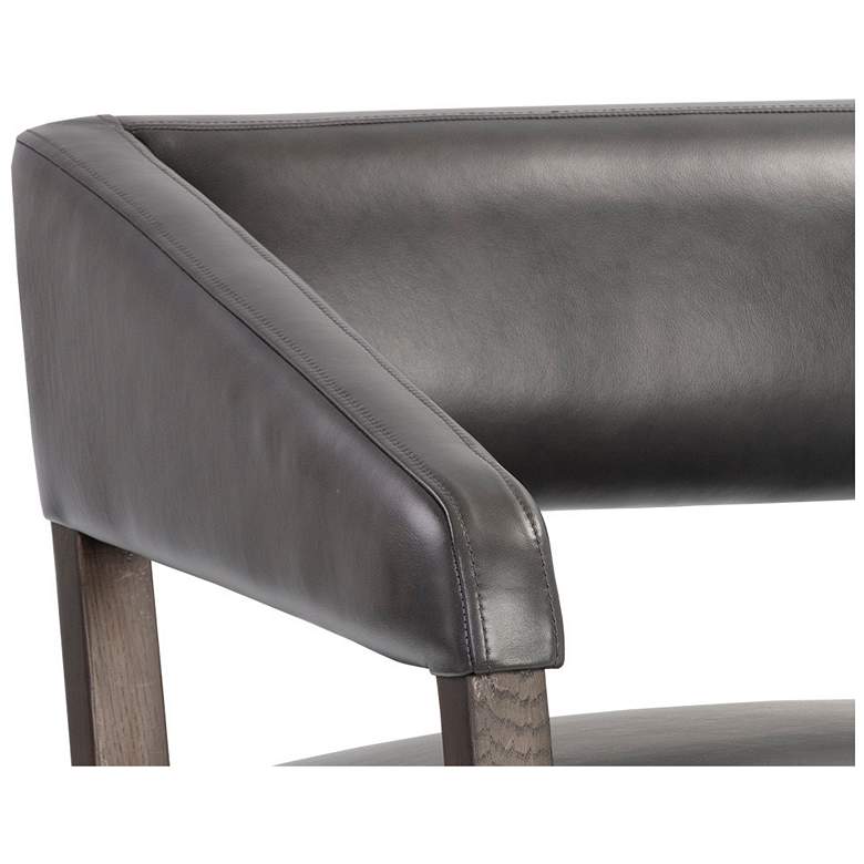 Image 7 Sunpan Carlyle Lounge Chair Brentwood Charcoal Leather more views