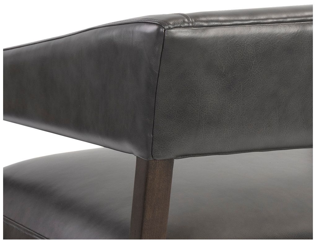 Sunpan Carlyle Lounge Chair Brentwood Charcoal Leather