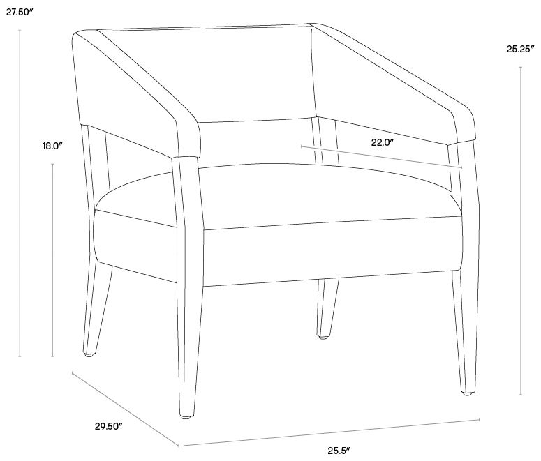 Sunpan Carlyle Lounge Chair Brentwood Charcoal Leather