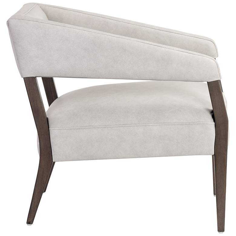 Image 4 Sunpan Carlyle Lounge Chair Saloon Light Gray Leather more views