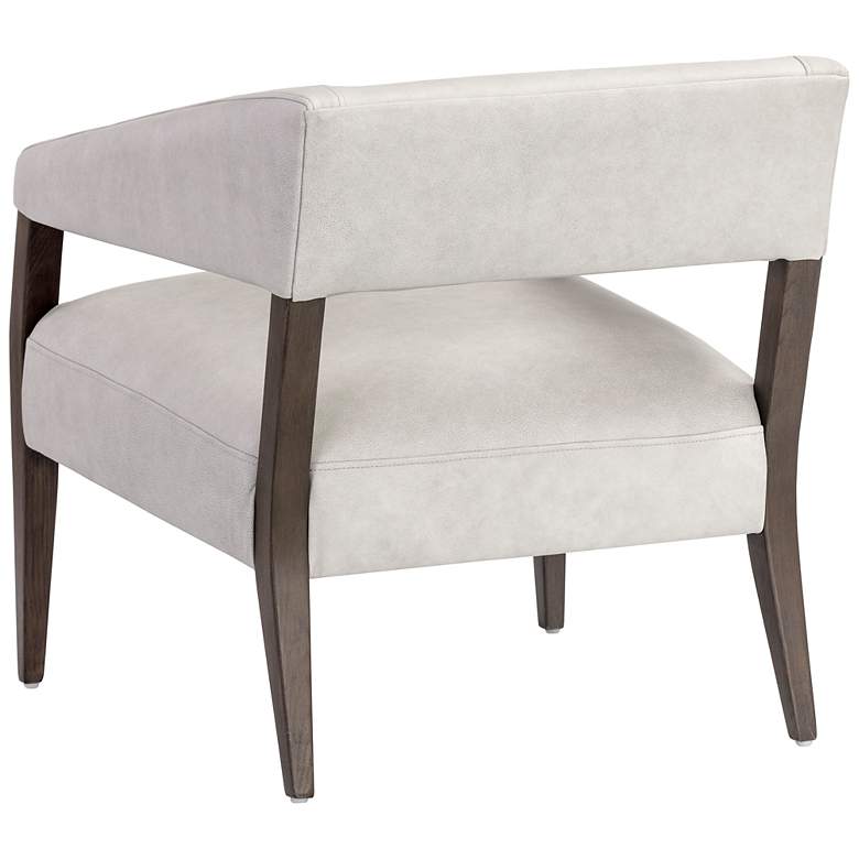 Image 5 Sunpan Carlyle Lounge Chair Saloon Light Gray Leather more views