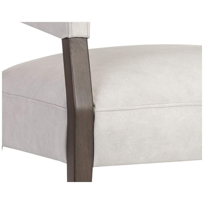 Image 6 Sunpan Carlyle Lounge Chair Saloon Light Gray Leather more views
