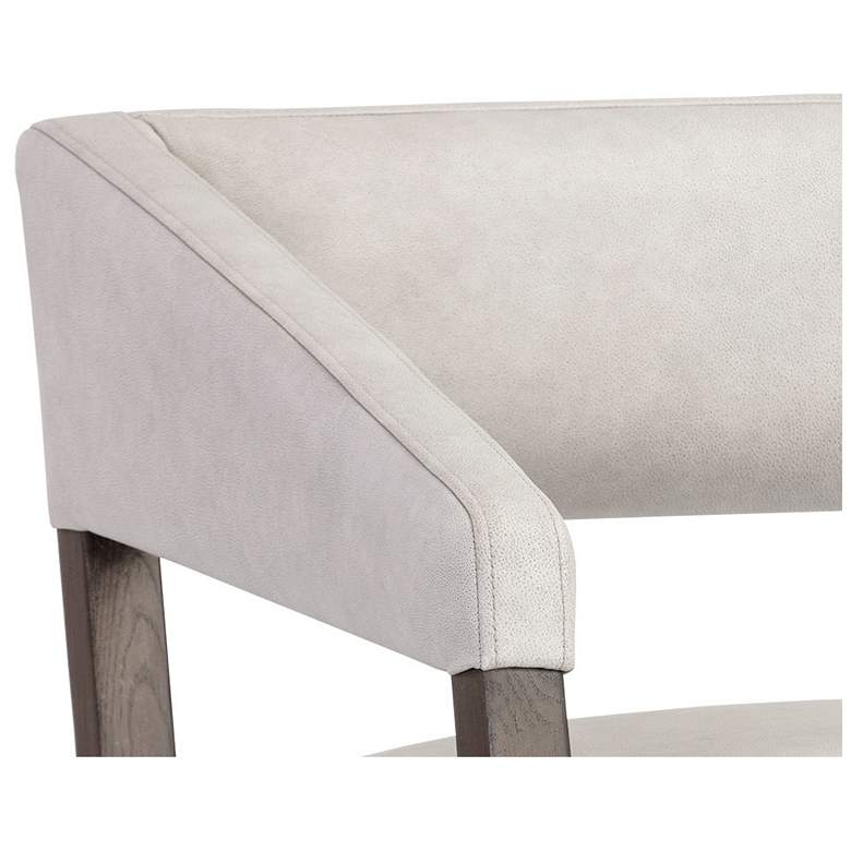 Image 7 Sunpan Carlyle Lounge Chair Saloon Light Gray Leather more views