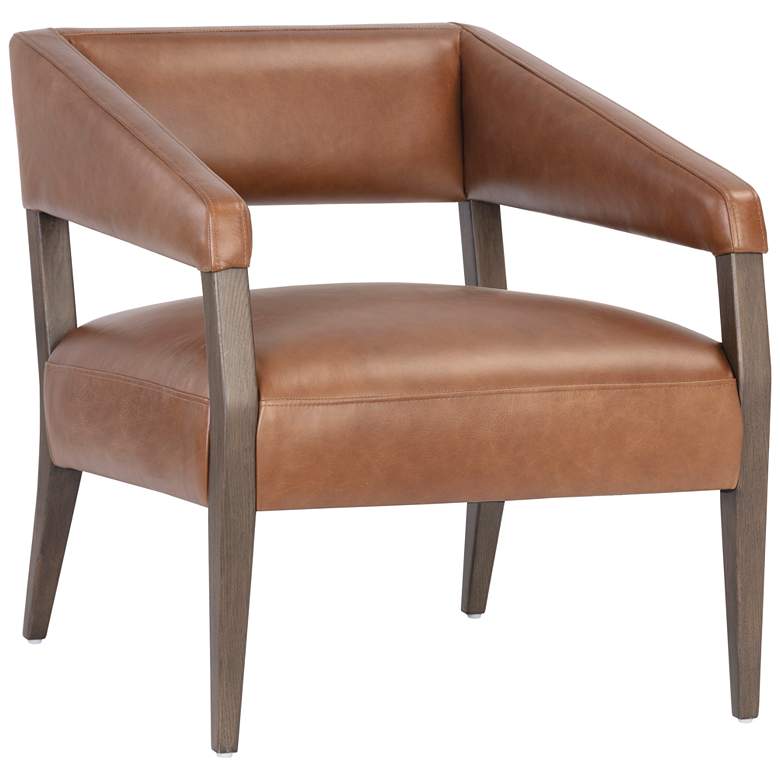 Image 2 Sunpan Carlyle Lounge Chair Shalimar Tobacco Leather